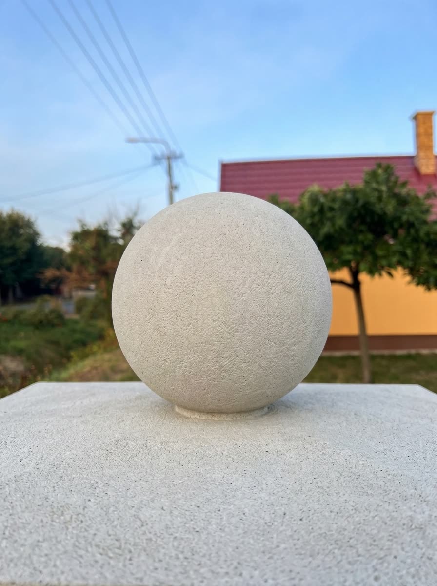 Kőgömb tisztítás előtt és után
